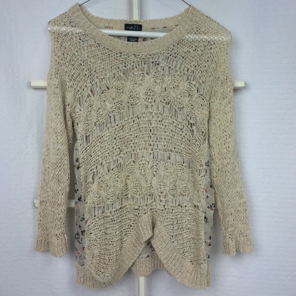 Ivory sweater with silk back