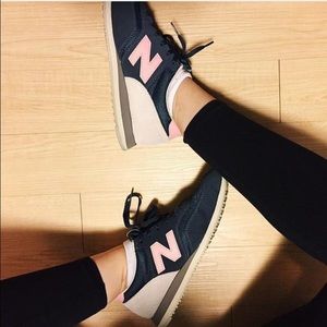 New Balance 620 in pink and navy blue