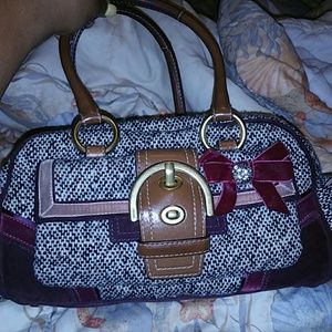 RARE Authentic Coach Tweed Soho Satchel