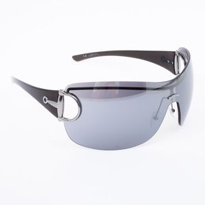 Gucci Black Horsebit Shield Women Sunglasses