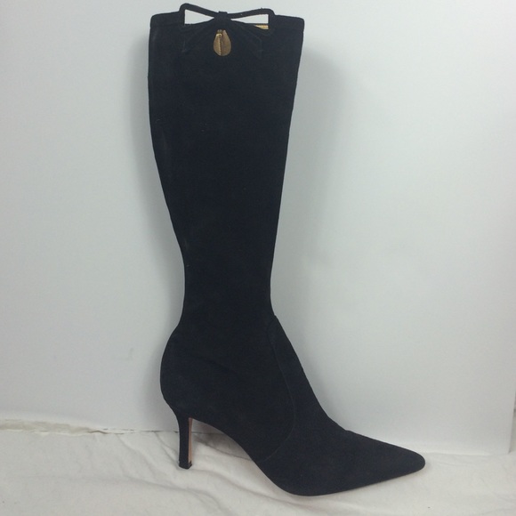 Ann Taylor Black Suede Boots