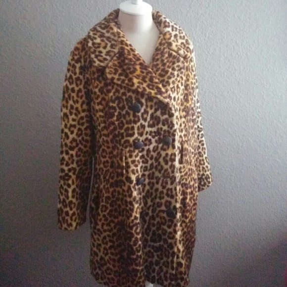 Vintage faux fur leopard jacket