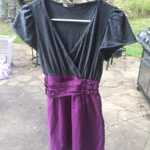 Purple button dress