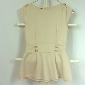 Ivory Peplum Shirt