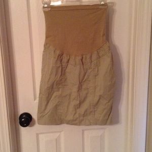 Khaki maternity skirt