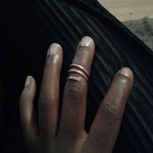 Healing copper midi ring