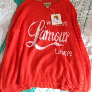 NWT Wildfox White Label L'amour Pfeiffer Sweater