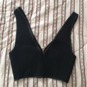 Deep V Crop Top