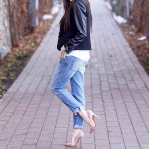 LOFT Jackets & Coats - Faux leather sleeve blazer LOFT Jackets & Coats - Faux leather sleeve blazer