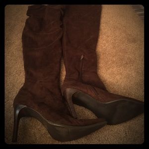 Charlotte Russe thigh high brown boots size 9