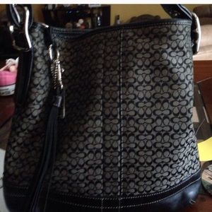 Authentic Coach Signature jacquard Slim Crossbody