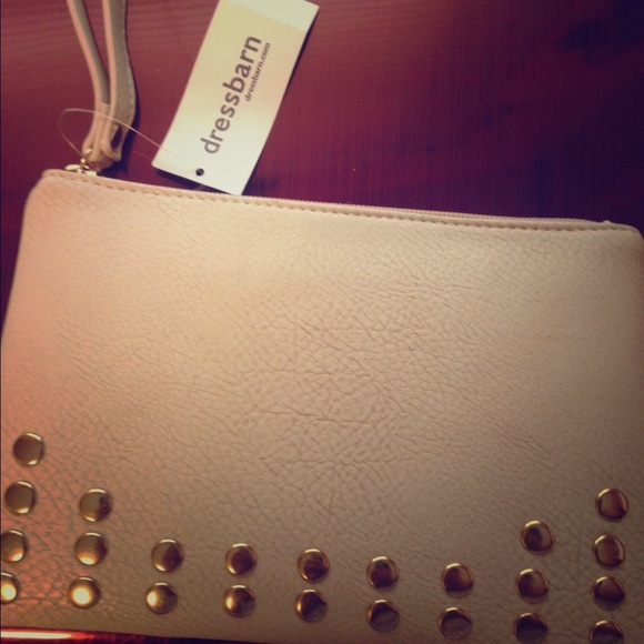 Studded dress barn clutch