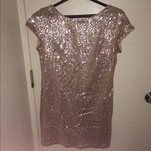 WHBM mixed metallic sequin party dress