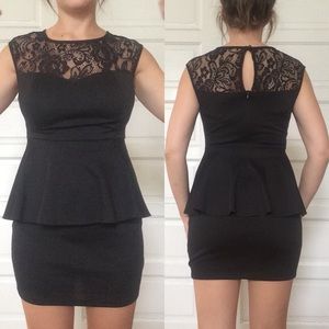 Black Peplum Dress