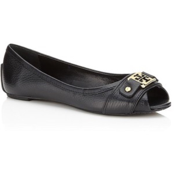 Tory Burch Clines Peep Toe Flat 9.5