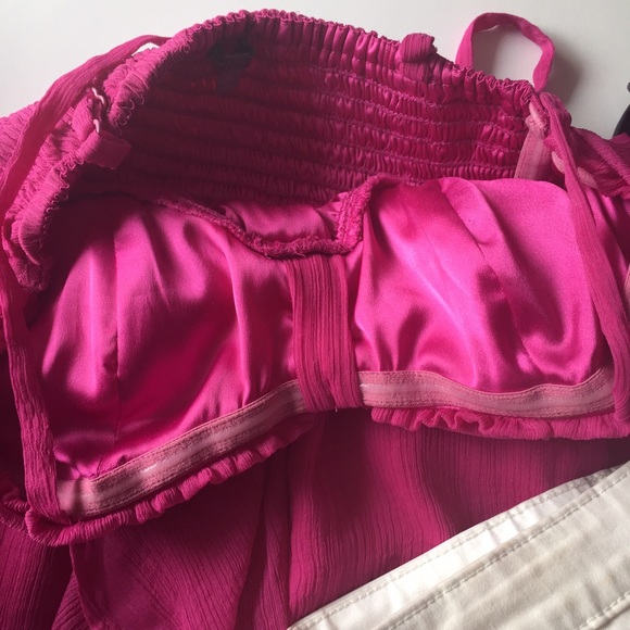 Fuchsia Pink Ruffled Tank Top - Picture 2 of 2