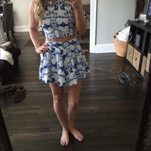 AKIRA Pants - Akira blue & white 2 piece play suit with tags AKIRA Pants - Akira blue & white 2 piece play suit with tags
