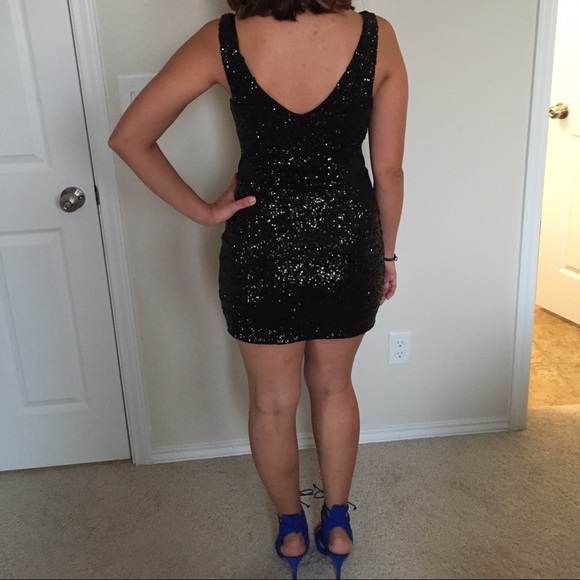 Bebe little black sequined dress 😏 - Picture 3 of 3