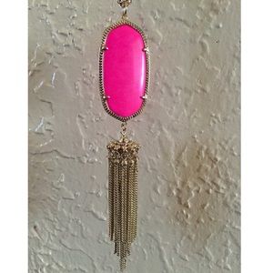 Kendra Scott pink long pendant necklace