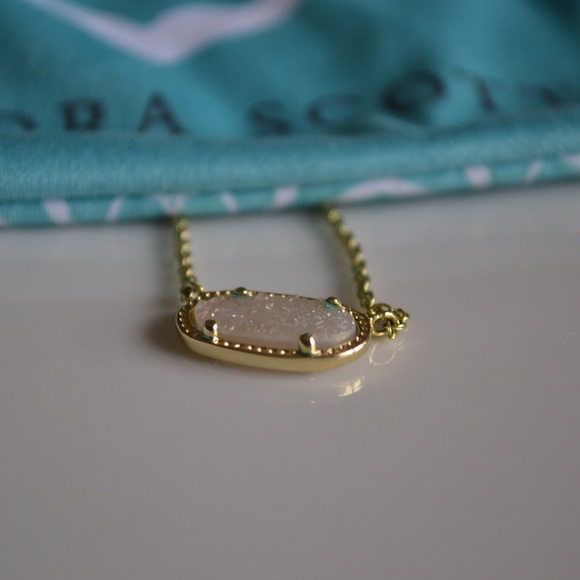 White Druzy Delicate Necklace