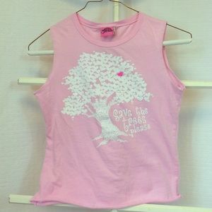 Cute Pink Graphic Crop Top