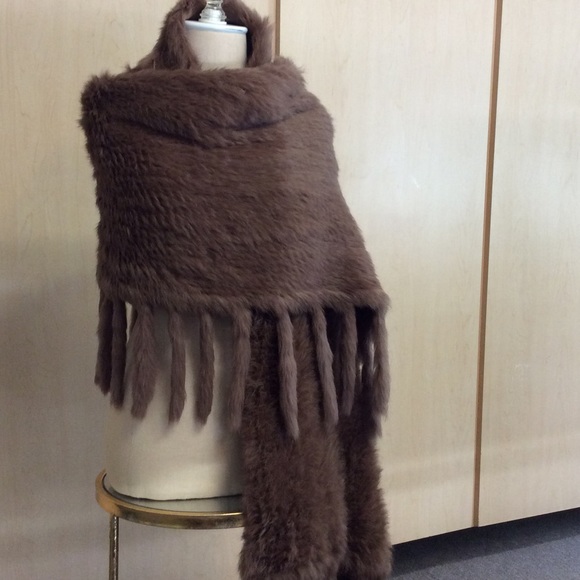📛SOLD At EBay 📛Rabbit fur scarf - Picture 1 of 4