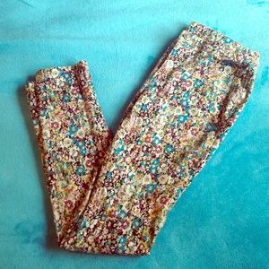 Colorful Floral Pattern Pants