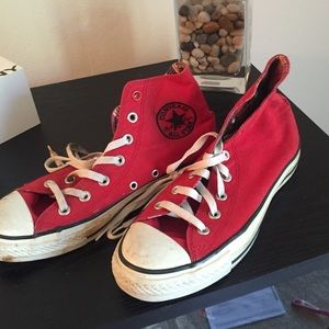 Red Converse All Star shoes