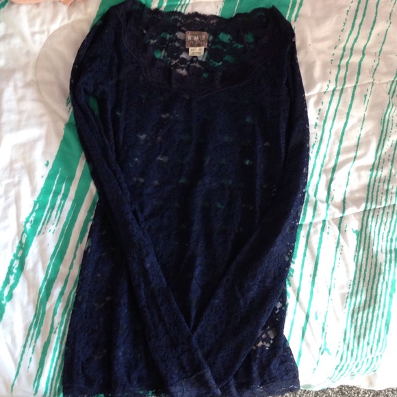 Free People Scandalous Lace Top Violet Harmon