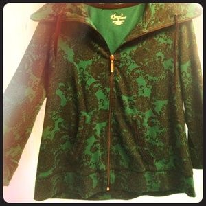 Paisley print green and black jacket
