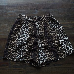 High Waisted Leopard Shorts