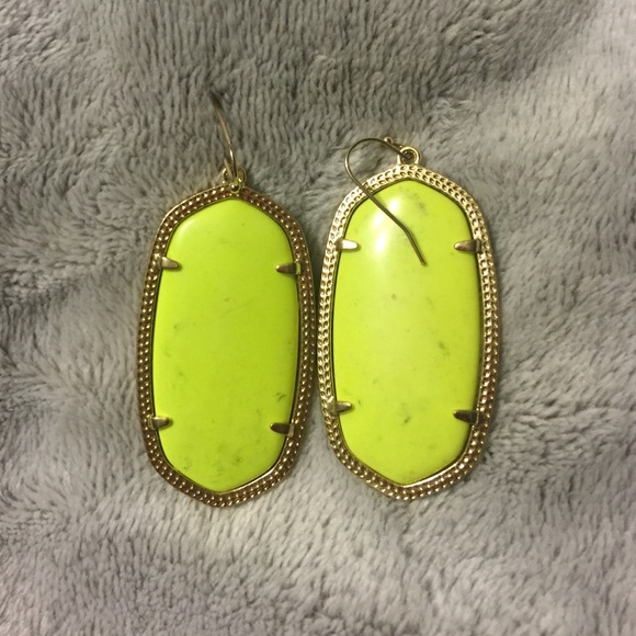 Yellow Kendra Scott earrings