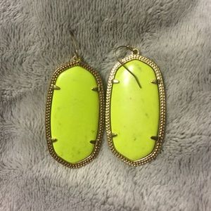 Yellow Kendra Scott earrings