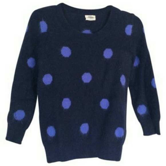 LIKE NEW- Madewell blue polka dot sweater