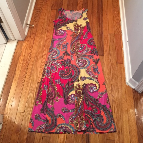 Paisley maxi dress - bright!