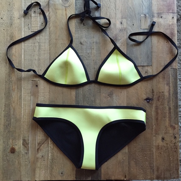 triangl swimwear Tops - Triangl Swimwear Yellow Bikini
