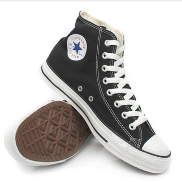 Black & white high top converse size 9 woman's