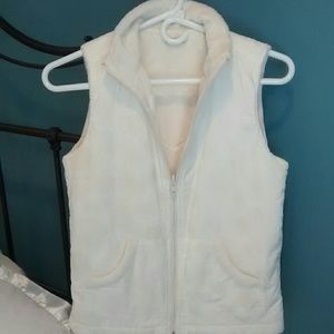 Ivory Winter Reversible Columbia Vest Small