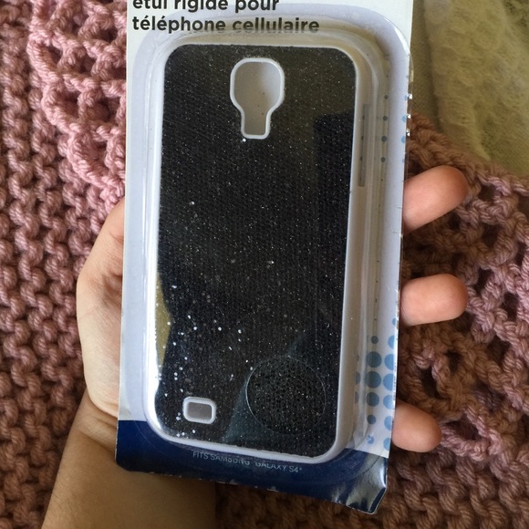 Black sparkle Phone case Samsung Galaxy S4 case