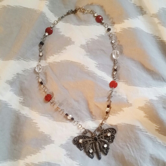 Handmade butterfly necklace