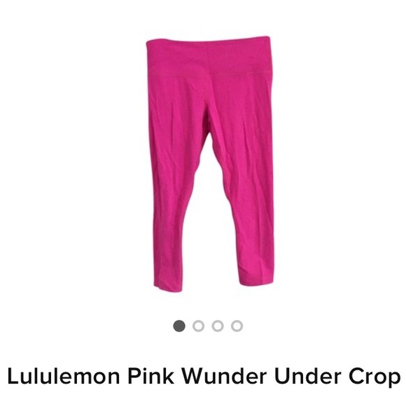 Size 6 hot pink lululemon crop leggings