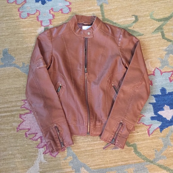 Faux Leather Silence and Noise Jacket