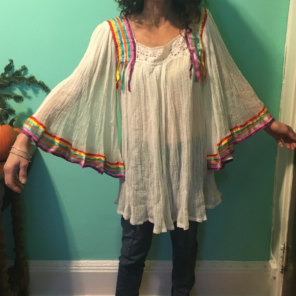 VINTAGE HIPPIE DRESS - Picture 2 of 4