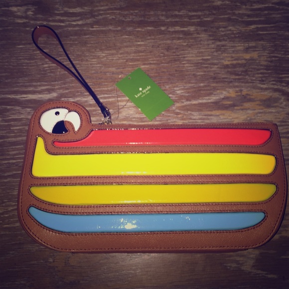 Kate spade Macaw Parrot clutch.Buffet PARROTHEADS - Picture 1 of 4