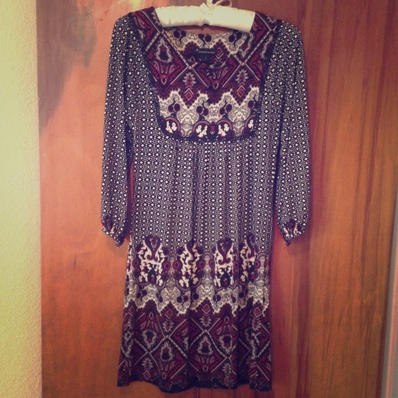 Boho 3/4 sleeve dress size S
