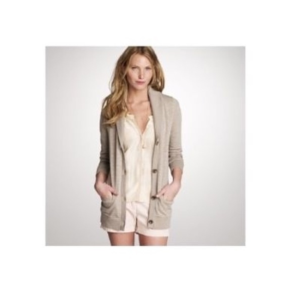 J. Crew Rumpled French Terry Shawl Neck Cardigan M