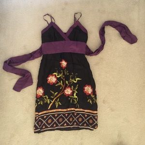 Black/Purple Floral Dress