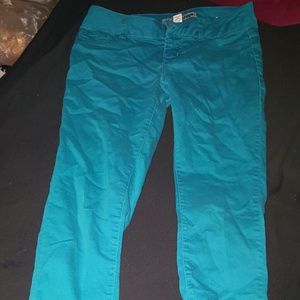 Teal skinnys