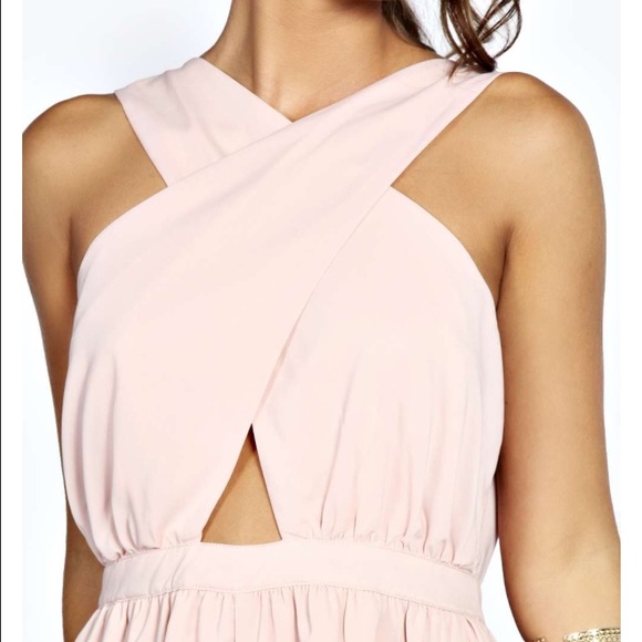 NWT Blush colored Lola crossover chiffon play suit