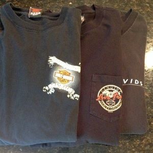 Three Harley-Davidson T-Shirts Men's 2X